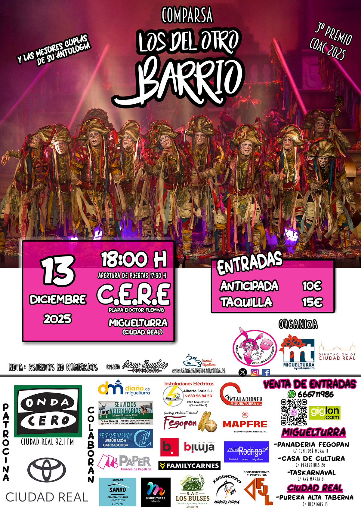 2026. Cartel Precarnaval. Comparsa Los del otro Barrio carnaval-miguelturra-cartel-precarnaval-2026
